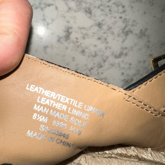 Tory Burch Espadrilles High Platform Black and Snake Skin color sz 8.5 (8 1/2) - Picture 12 of 16